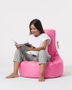 Atelier Del Sofa Puf de Jardín Lina Pink, Confort y Estilo para Exteriores, Resistente al Agua, 70x80x35 cm