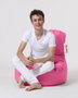 Atelier Del Sofa Puf de Jardín Lina Pink, Confort y Estilo para Exteriores, Resistente al Agua, 70x80x35 cm