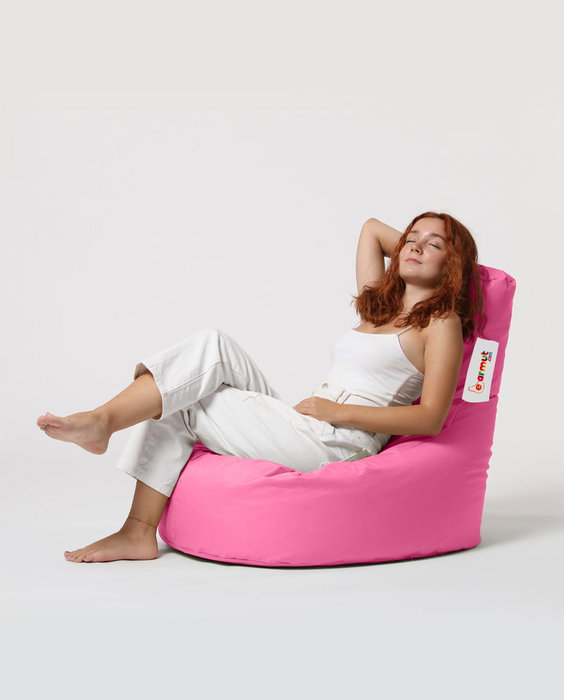 Atelier Del Sofa Puf de Jardín Lina Pink, Confort y Estilo para Exteriores, Resistente al Agua, 70x80x35 cm