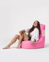 Atelier Del Sofa Puf de Jardín Lina Pink, Confort y Estilo para Exteriores, Resistente al Agua, 70x80x35 cm