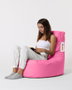Atelier Del Sofa Puf de Jardín Lina Pink, Confort y Estilo para Exteriores, Resistente al Agua, 70x80x35 cm