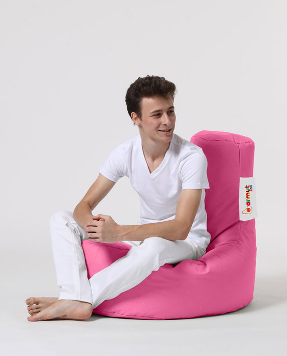 Atelier Del Sofa Puf de Jardín Lina Pink, Confort y Estilo para Exteriores, Resistente al Agua, 70x80x35 cm