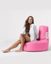 Atelier Del Sofa Puf de Jardín Lina Pink, Confort y Estilo para Exteriores, Resistente al Agua, 70x80x35 cm