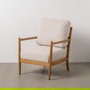 Sillón Blanco-Natural Madera-Mdf 65 X 71 X 88 cm