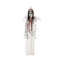 Atosa Figura Colgante Esqueleto Novia con Vestido Blanco 183 cm - Decoración Halloween Luz y Sonido