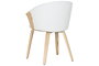 DKD Home Decor Silla Scandi Blanco 60 x 57.5 x 75 cm Madera y Poliester