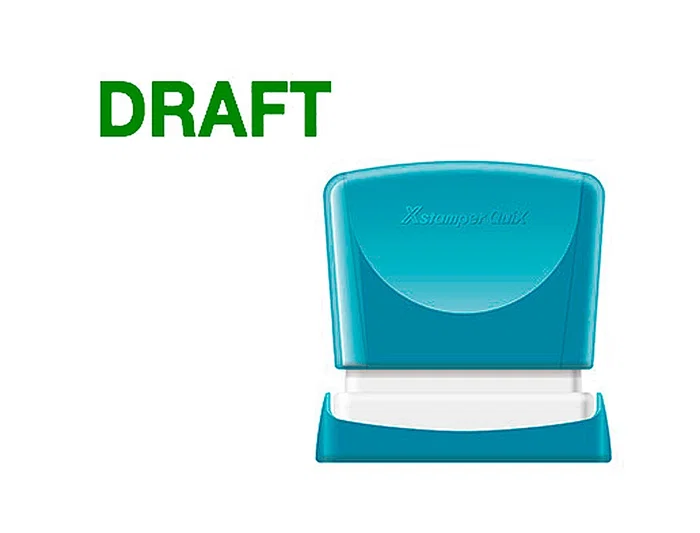X'stamper Sello Quix Personalizable Q-10 Color Verde Medidas 11x40 mm