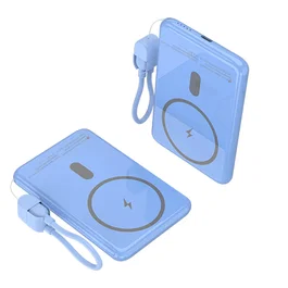 Leotec Power Bank Inalámbrico 5000mAh 20W Azul LEPOWW20W5B