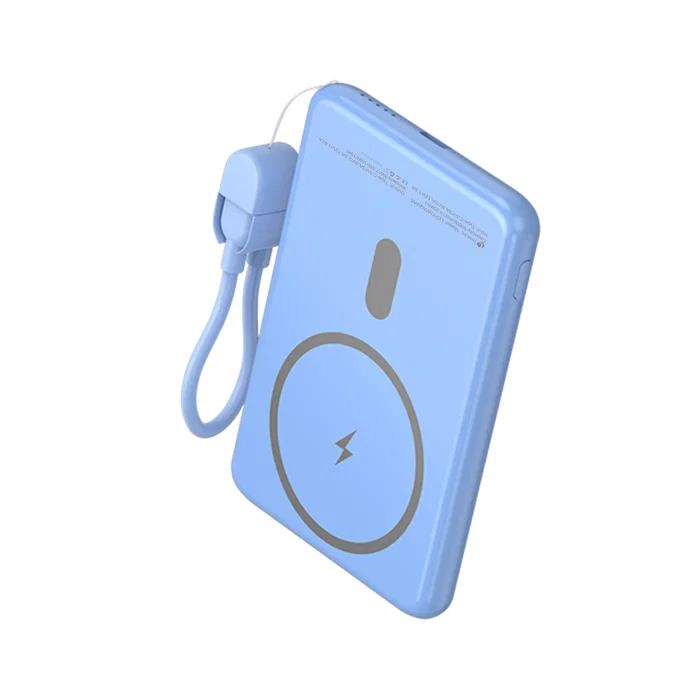 Leotec Power Bank Inalámbrico 5000mAh 20W Azul LEPOWW20W5B