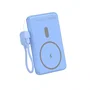 Leotec Power Bank Inalámbrico 5000mAh 20W Azul LEPOWW20W5B