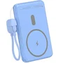 Leotec Powerbank 5000mAh 20W Wireless Azul con Cable USB Tipo-C LEPOWW20W5B