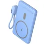 Leotec Powerbank 5000mAh 20W Wireless Azul con Cable USB Tipo-C LEPOWW20W5B