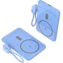 Leotec Powerbank 5000mAh 20W Wireless Azul con Cable USB Tipo-C LEPOWW20W5B