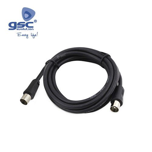GSC Evolution Cable coaxial TV 5M de macho a hembra Negro GSC Evolution Cable coaxial TV 5M de macho a hembra Negro