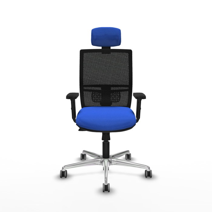 PIQUERAS Y CRESPO Silla de oficina Yunquera con mecanismo Sincro/Traslack, Azul y Negro PIQUERAS Y CRESPO Silla de oficina Yunquera con mecanismo Sincro/Traslack, Azul y Negro