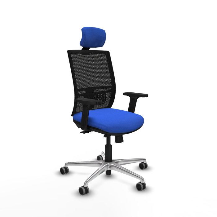 PIQUERAS Y CRESPO Silla de oficina Yunquera con mecanismo Sincro/Traslack, Azul y Negro PIQUERAS Y CRESPO Silla de oficina Yunquera con mecanismo Sincro/Traslack, Azul y Negro