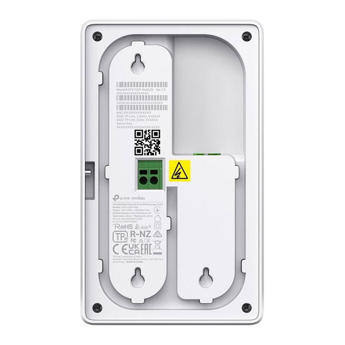 Punto de acceso interior wifi 6 tp-link eap625gp-wall ax1800 1201mbps 1xgpon 2xlan gb 1xfxs montaje Punto de acceso interior wifi 6 tp-link eap625gp-wall ax1800 1201mbps 1xgpon 2xlan gb 1xfxs montaje