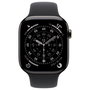 Apple Watch Series 11 Titanio Cellular 42mm Smartwatch con GPS 5G, Reloj Inteligente Retina OLED 64GB, Sport Band Negro M/L, S10 Chip, Resistente al Agua 50m, watchOS 11