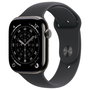 Apple Watch Series 11 Titanio Cellular 42mm Smartwatch con GPS 5G, Reloj Inteligente Retina OLED 64GB, Sport Band Negro M/L, S10 Chip, Resistente al Agua 50m, watchOS 11