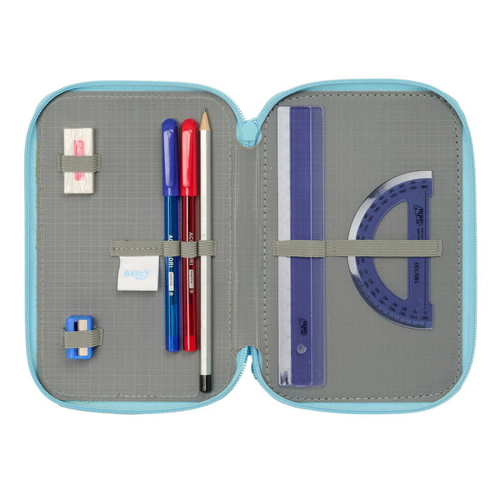 Safta Plumier Bluey Ready Triple Cremallera 37 Piezas