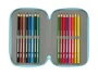 Safta Plumier Escolar Bluey Triple Cremallera, 37 Piezas, Dimensiones 195x125x55 mm