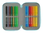 Safta Plumier Escolar Bluey Triple Cremallera, 37 Piezas, Dimensiones 195x125x55 mm