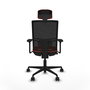 PIQUERAS Y CRESPO Silla de oficina Yunquera con mecanismo Sincro/Traslack, Naranja oscuro y Negro