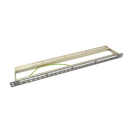LogiLink Patchpanel Keystone 24 Puertos 0.5 HE Blindado Gris