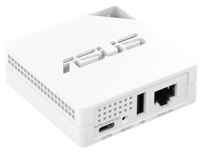 ASUS RT-AX50 Go Enrutador de viaje WiFi 6 Doble Banda 1500 Mbps, Tethering Móvil 4G y 5G, Modo WISP, VPN, USB-C, Tamaño de bolsillo