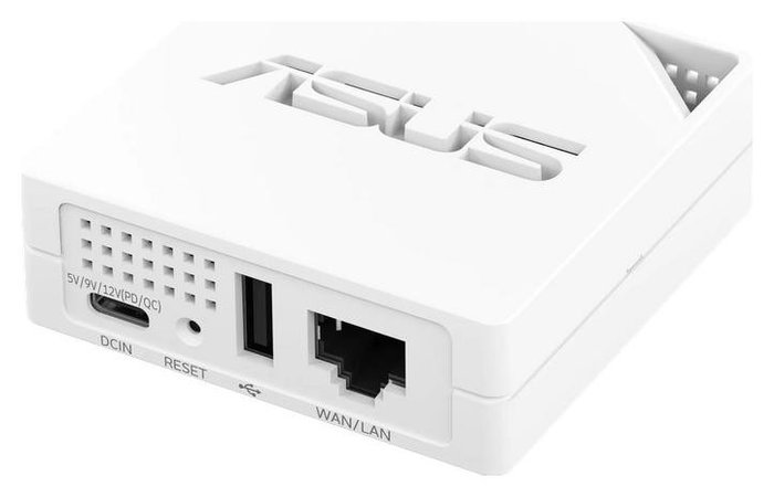 ASUS RT-AX50 Go Enrutador de viaje WiFi 6 Doble Banda 1500 Mbps, Tethering Móvil 4G y 5G, Modo WISP, VPN, USB-C, Tamaño de bolsillo