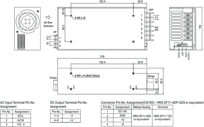MEAN WELL HRP-600-48 624W 48VDC 13A