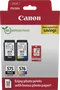 Canon PG-575 + CL-576 Photo Value Pack con Papel Fotográfico 10x15cm, Negro y Tricolor