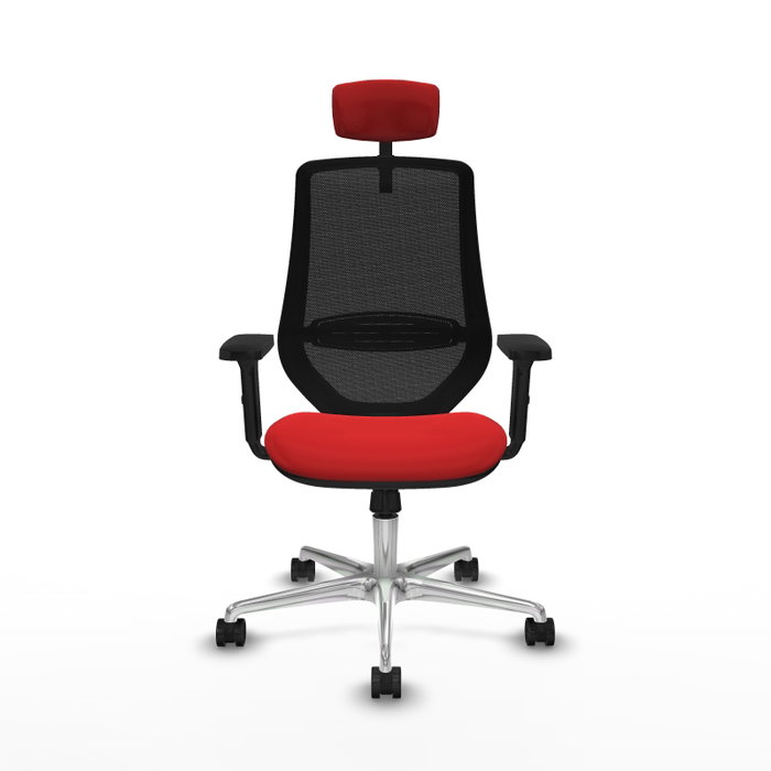 PIQUERAS Y CRESPO Silla de oficina Mardos con mecanismo Sincro Rojo y Negro