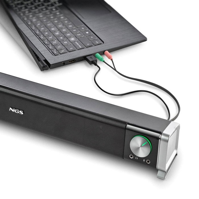 Barra de sonido con bluetooth ngs subway 40w 2.0 negra Barra de sonido con bluetooth ngs subway 40w 2.0 negra