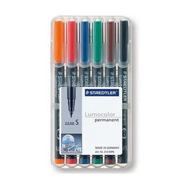 STAEDTLER Lumocolor S perm Pack de 6 rotuladores permanentes
