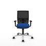 PIQUERAS Y CRESPO Silla de oficina Yunquera con mecanismo Sincro/Traslack Azul y Negro
