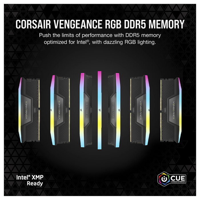 Corsair Vengeance RGB CMH16GX5M2B5200C40 16 GB (2 x 8 GB) DDR5 5200 MHz CL40 Corsair Vengeance RGB CMH16GX5M2B5200C40 16 GB (2 x 8 GB) DDR5 5200 MHz CL40