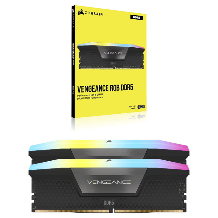 Corsair Vengeance RGB CMH16GX5M2B5200C40 16 GB (2 x 8 GB) DDR5 5200 MHz CL40 Corsair Vengeance RGB CMH16GX5M2B5200C40 16 GB (2 x 8 GB) DDR5 5200 MHz CL40