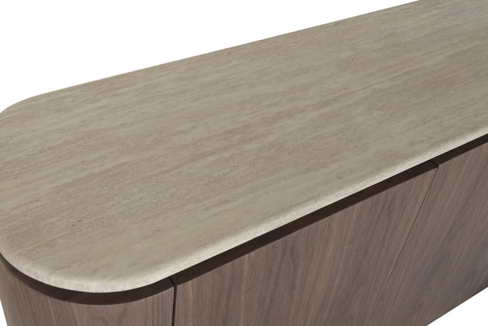 DKD Home Decor Buffet de MDF y Granito Marrón DKD Home Decor Buffet de MDF y Granito Marrón