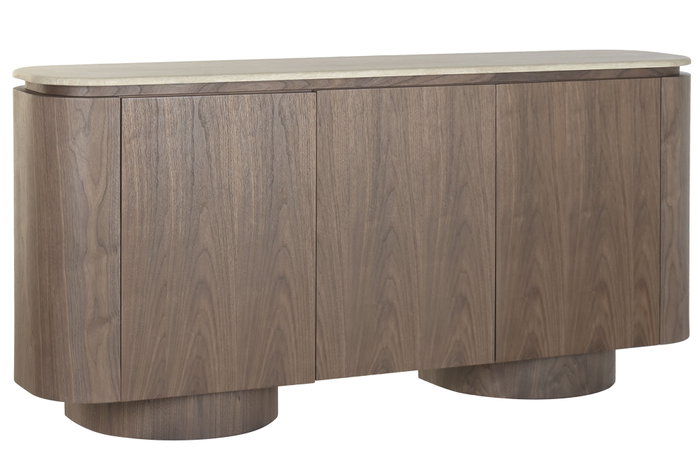 DKD Home Decor Buffet de MDF y Granito Marrón DKD Home Decor Buffet de MDF y Granito Marrón