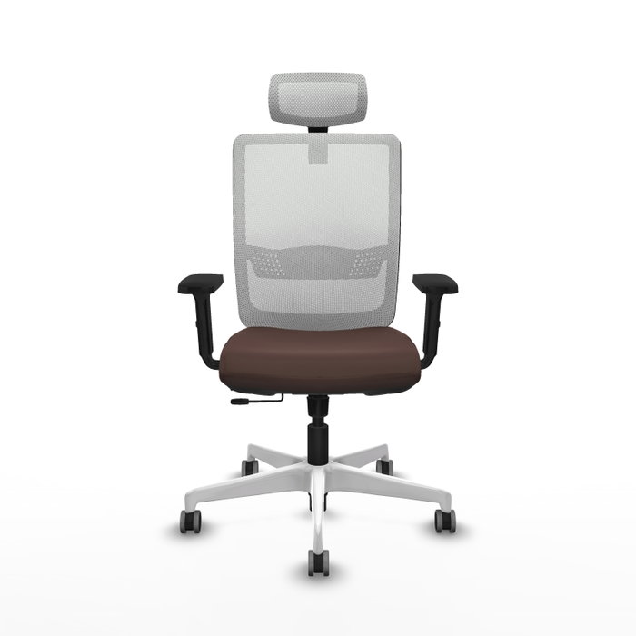 PIQUERAS Y CRESPO Silla de oficina Haches con mecanismo Sincro/Traslack, Marrón y Blanco PIQUERAS Y CRESPO Silla de oficina Haches con mecanismo Sincro/Traslack, Marrón y Blanco