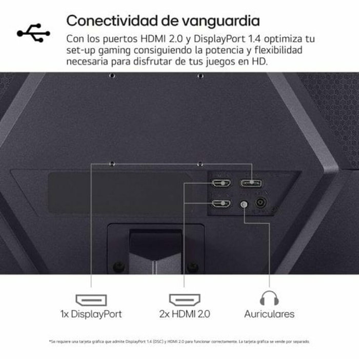 LG UltraGear 24GS50F-B Monitor Gaming 23.7 pulgadas Full HD 180Hz VA HDR10 AMD FreeSync Negro