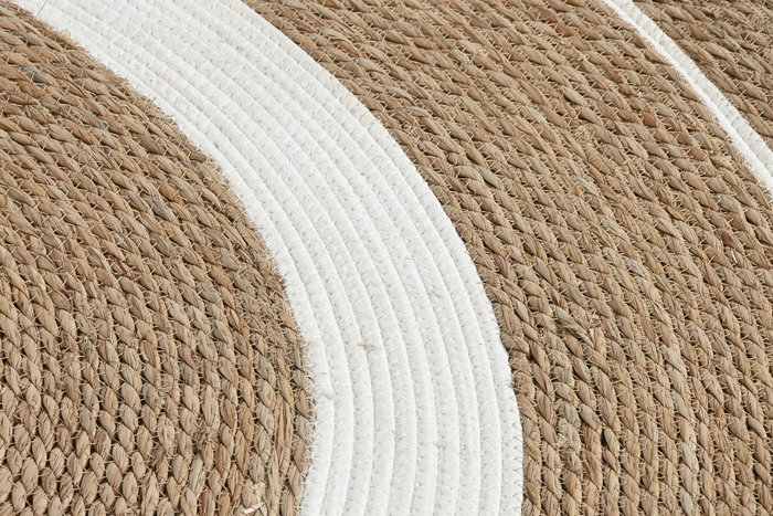 DKD Home Decor Alfombra Natural Blanco Fibra 150 x 150 cm (2 Unidades)