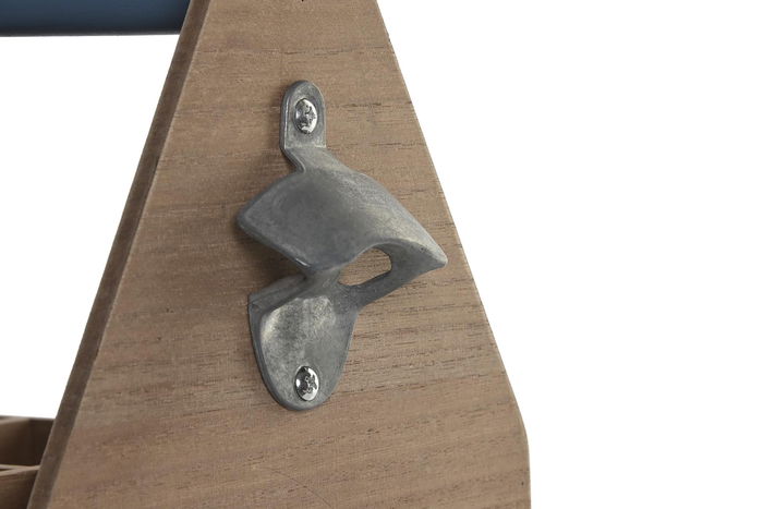 DKD Home Decor Botellero Mediterraneo Natural Azul MDF 18 x 21 x 26 cm