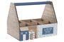 DKD Home Decor Botellero Mediterraneo Natural Azul MDF 18 x 21 x 26 cm
