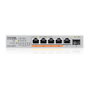 Zyxel MG-105HP Switch No Administrado de 5 Puertos 2.5G Ethernet con PoE++ (4 Puertos PoE, 70 W), 1 SFP+, 45 Gbit/s, Plata