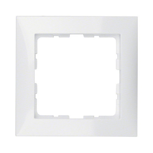 Berker 10118989 Marco de Instalación de Plástico Blanco para Mecanismo, 1 Pieza, Compatible Universal, sin Tornillos, Brillante Berker 10118989 Marco de Instalación de Plástico Blanco para Mecanismo, 1 Pieza, Compatible Universal, sin Tornillos, Brillante