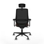 PIQUERAS Y CRESPO Silla de oficina Mardos con mecanismo Sincro, Marrón oscuro y Negro