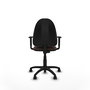 Silla de oficina Aýna con mecanismo Contacto permanente básico tapizada con Similpiel color Marrón oscuro. Equipada con Base poliamida negra, Brazos 1D y Ruedas de nailon 50 mm