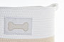 DKD Home Decor Cesta Blanco Crema Algodon Set de 2 Piezas 43 x 30 x 23 cm